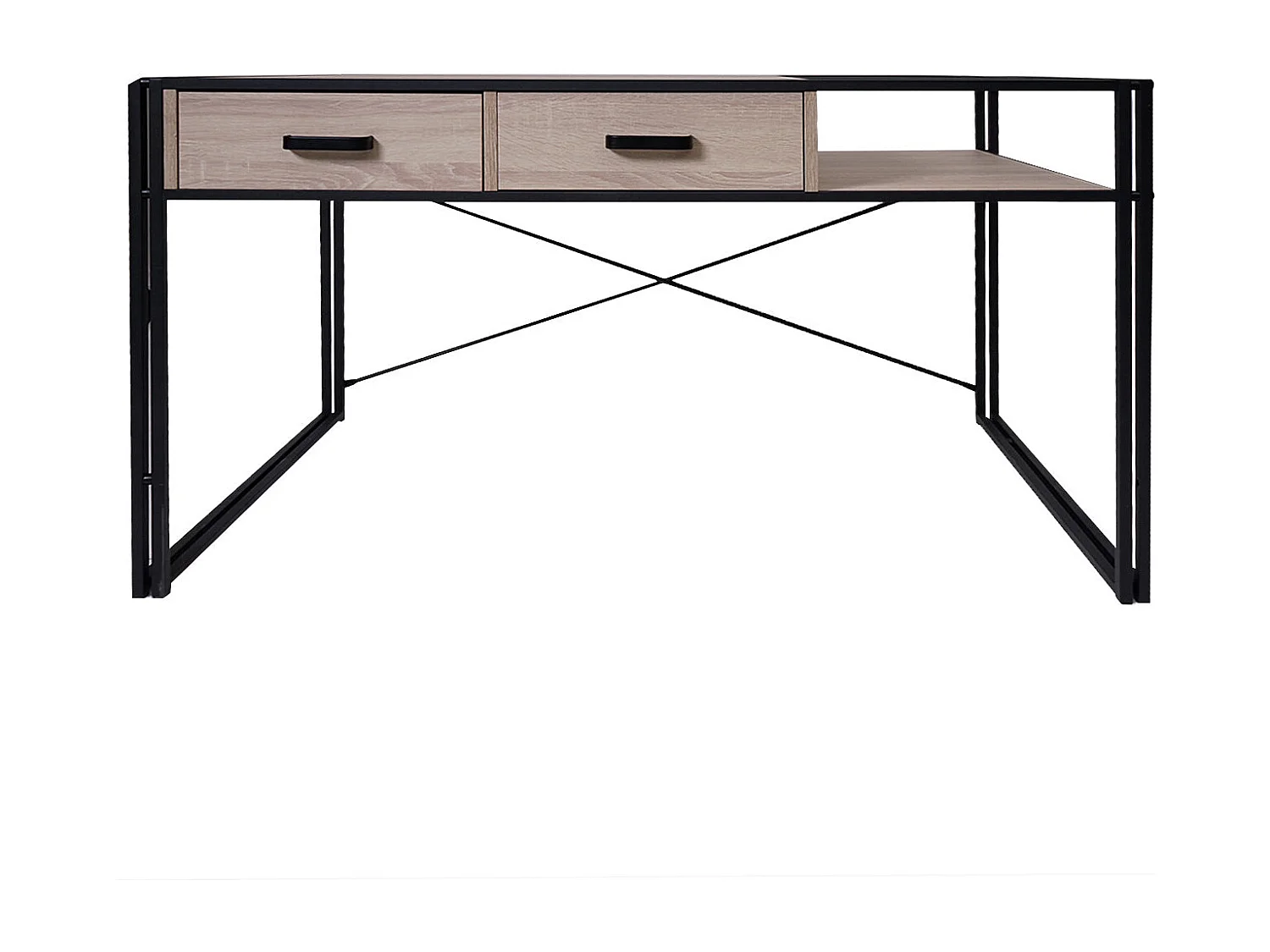 Bureau d'ordinateur avec tiroirs beige 120 x 70 x 76 cm 04_0001450