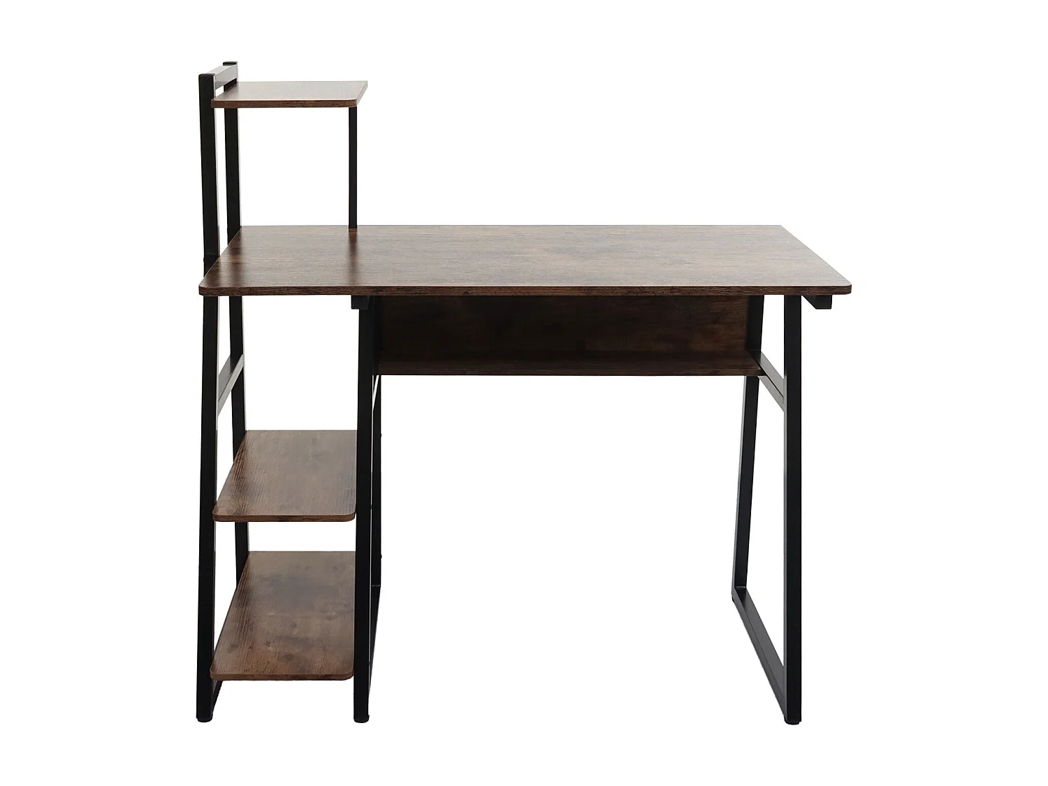 Bureau avec étagères table métal marron 58 x 13 x 116 cm 04_0006012