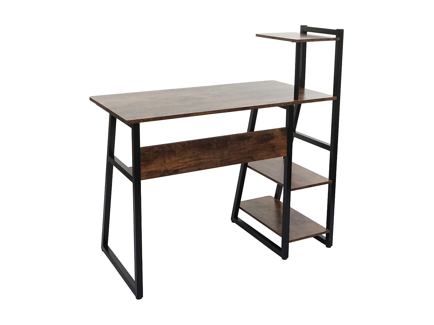 Bureau avec étagères table métal marron 58 x 13 x 116 cm 04_0006012