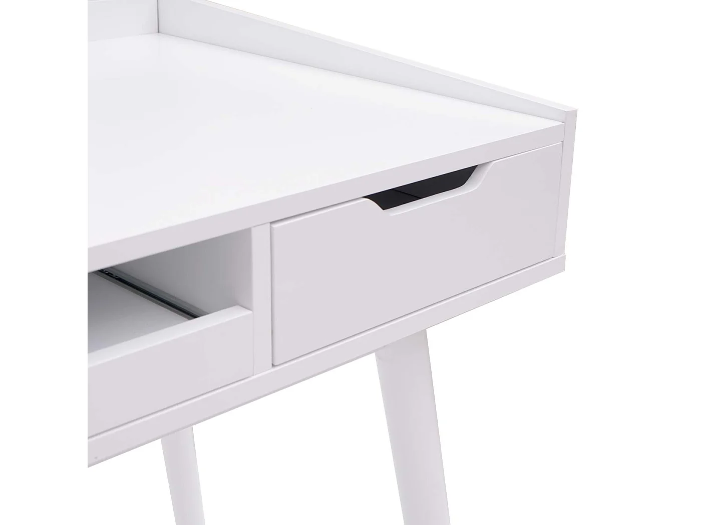 Bureau avec tiroirs de effet bois blanche 120 x 55 x 80 cm 04_0001405