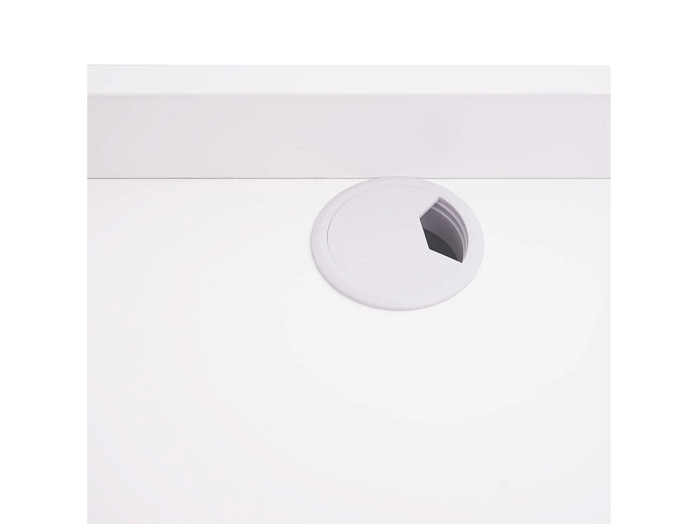 Bureau avec tiroirs de effet bois blanche 120 x 55 x 80 cm 04_0001405