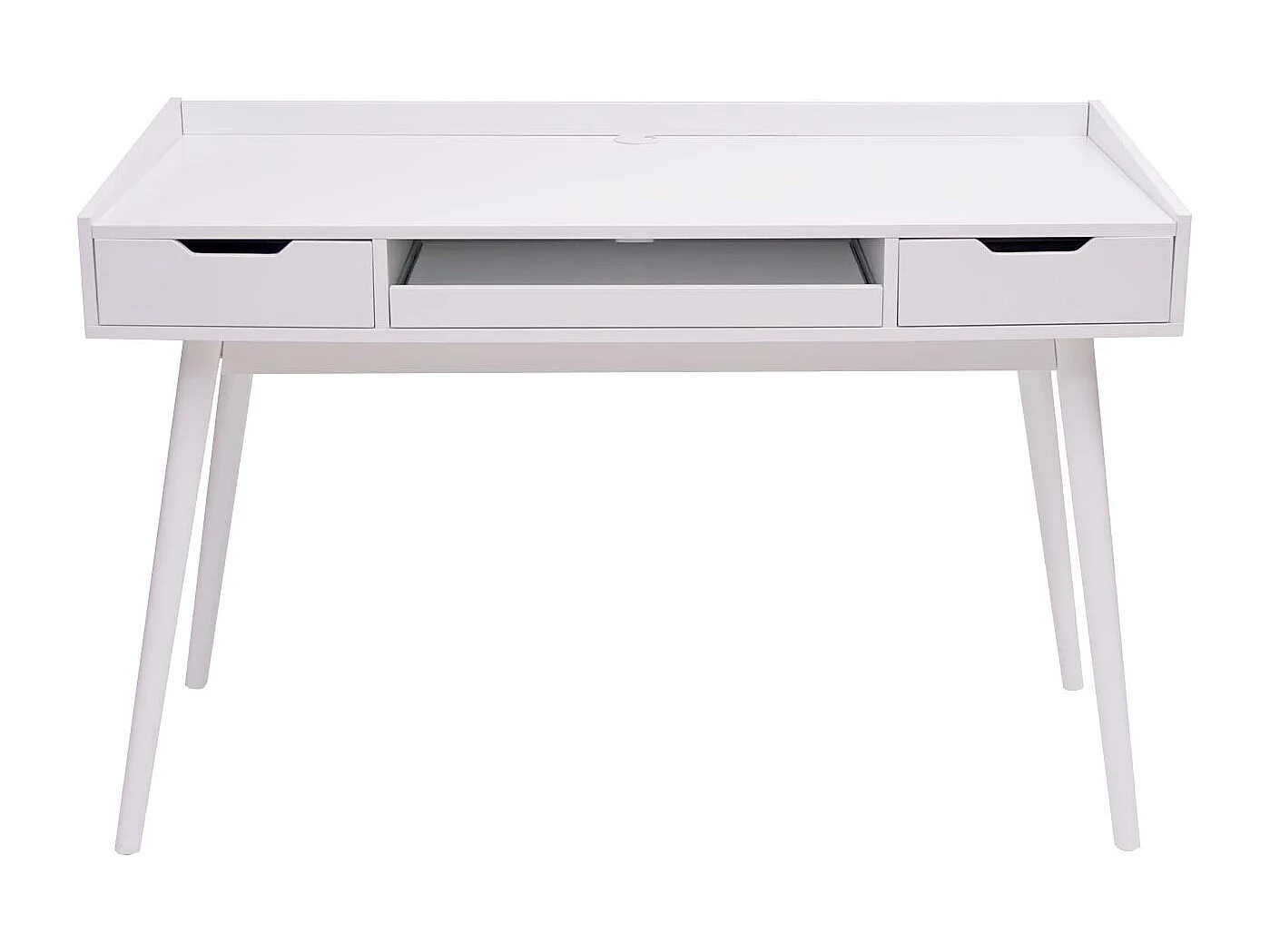 Bureau avec tiroirs de effet bois blanche 120 x 55 x 80 cm 04_0001405