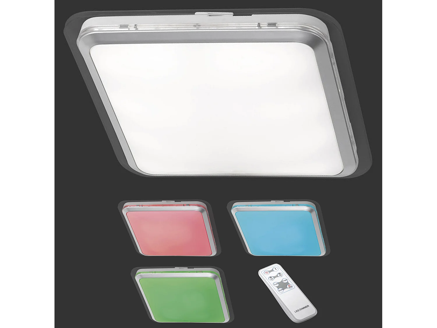 Plafonnier LED lampe suspendue lustre changement de couleur RVB 04_0004644