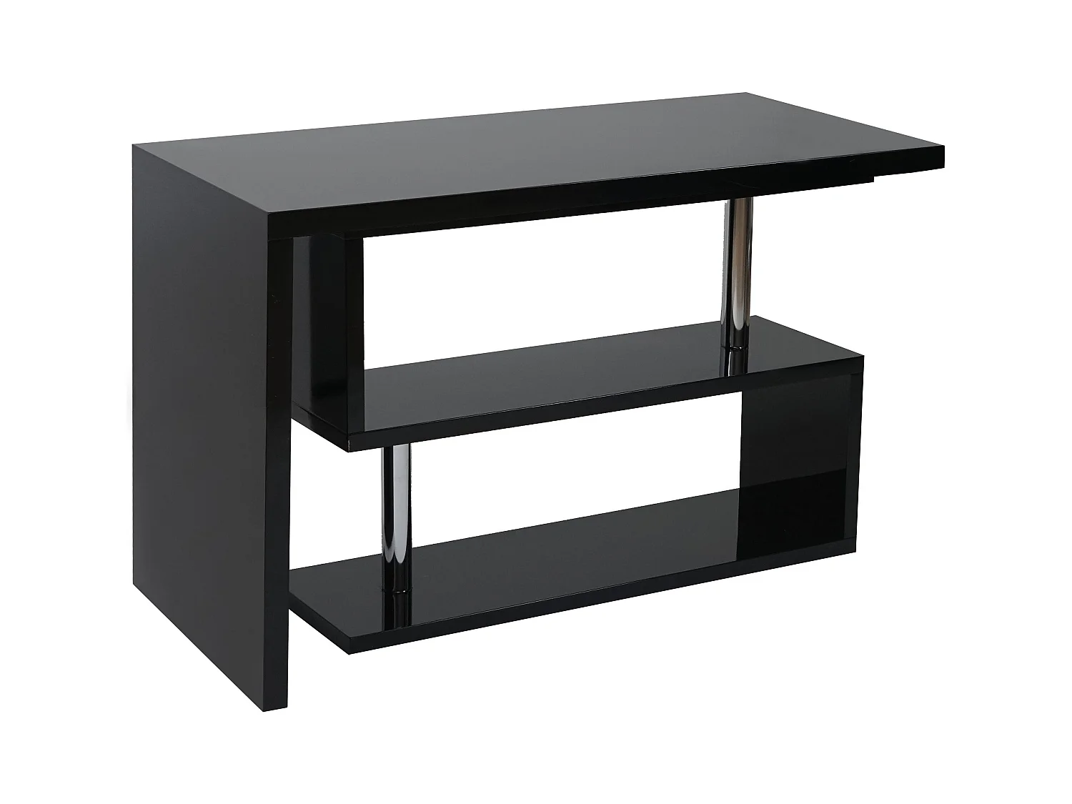 Bureau d'angle moderne table noire 120 x 60 x 76 cm 04_0001396