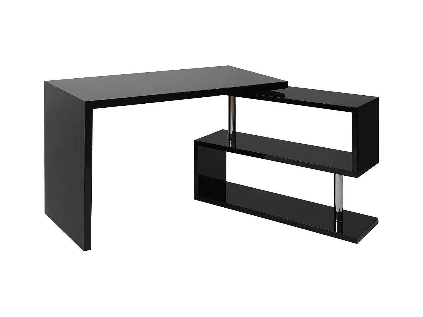 Bureau d'angle moderne table noire 120 x 60 x 76 cm 04_0001396