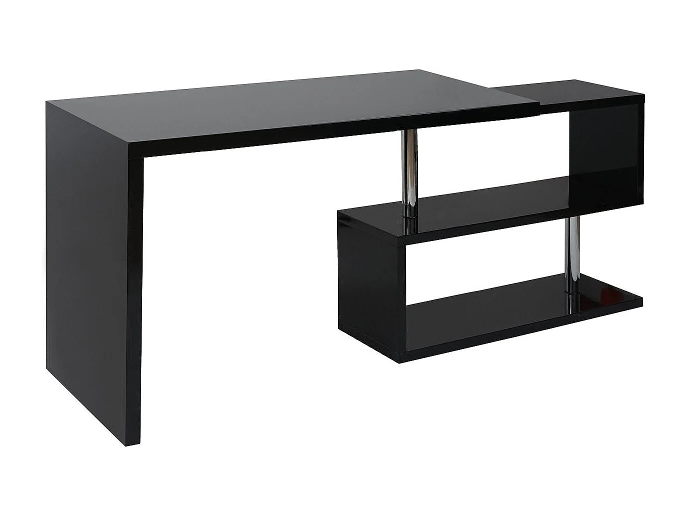 Bureau d'angle moderne table noire 120 x 60 x 76 cm 04_0001396