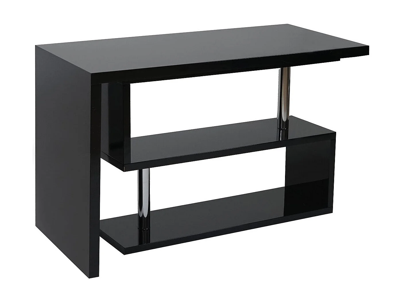 Bureau d'angle moderne table noire 120 x 60 x 76 cm 04_0001396