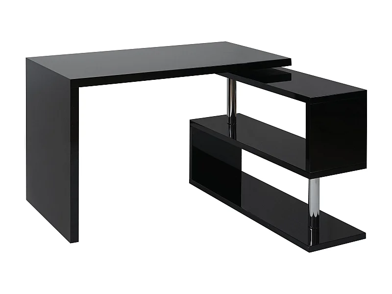 Bureau d'angle moderne table noire 120 x 60 x 76 cm 04_0001396