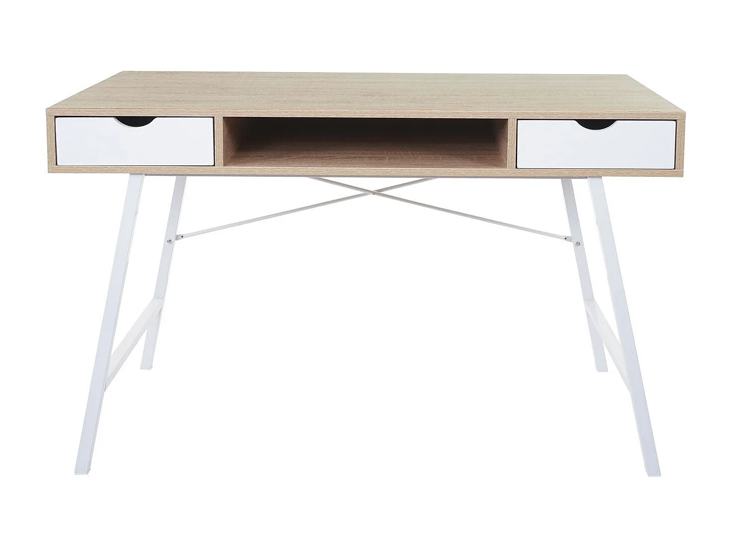 Bureau table d'ordinateur design effet bois marron 120 x 60 x 76 cm 04_0001440