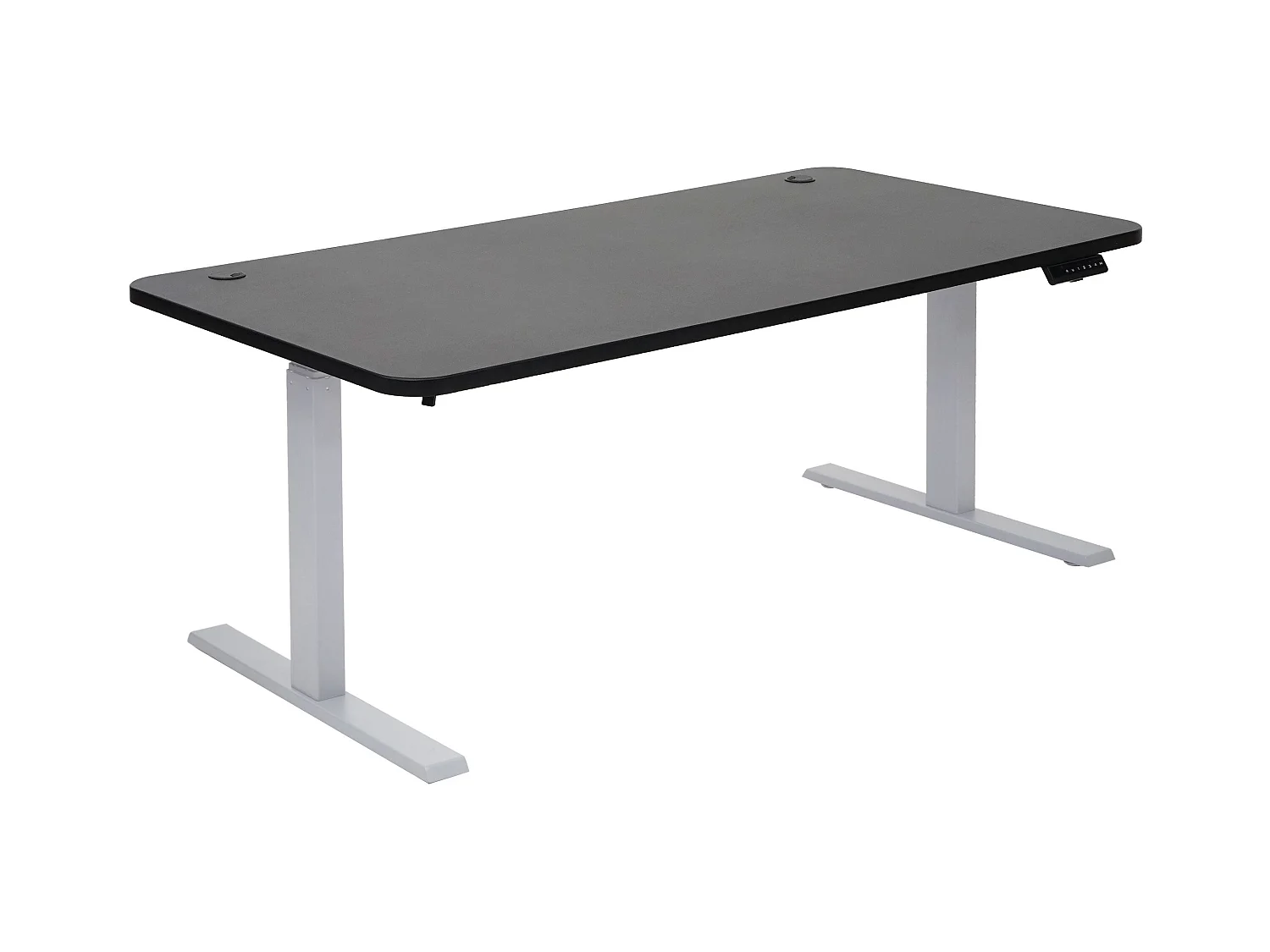 Bureau table d'ordinateur réglable effet bois grise 108 x 68 x 56 cm 04_0001406