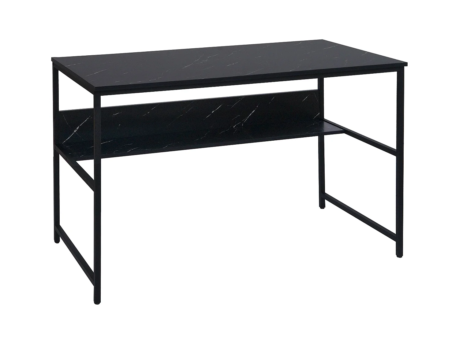 Bureau table d'ordinateur paroi métal argentée 66 x 14 x 125 cm 04_0006060