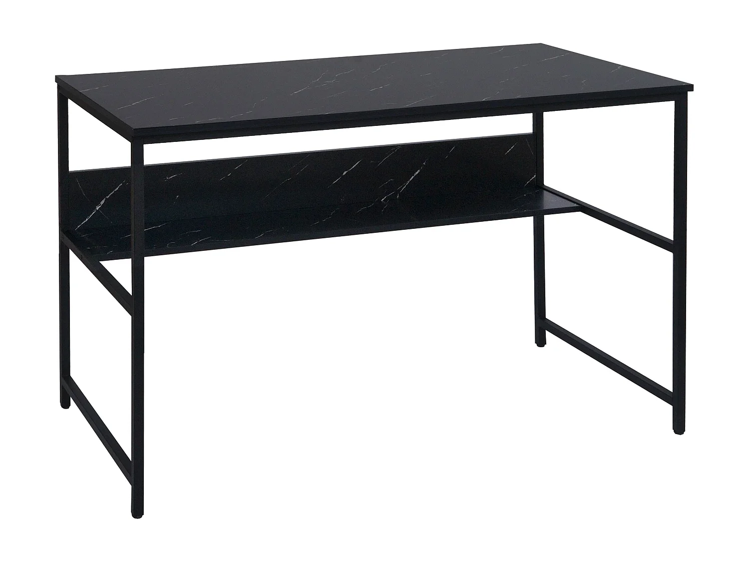 Bureau table d'ordinateur paroi métal argentée 66 x 14 x 125 cm 04_0006060