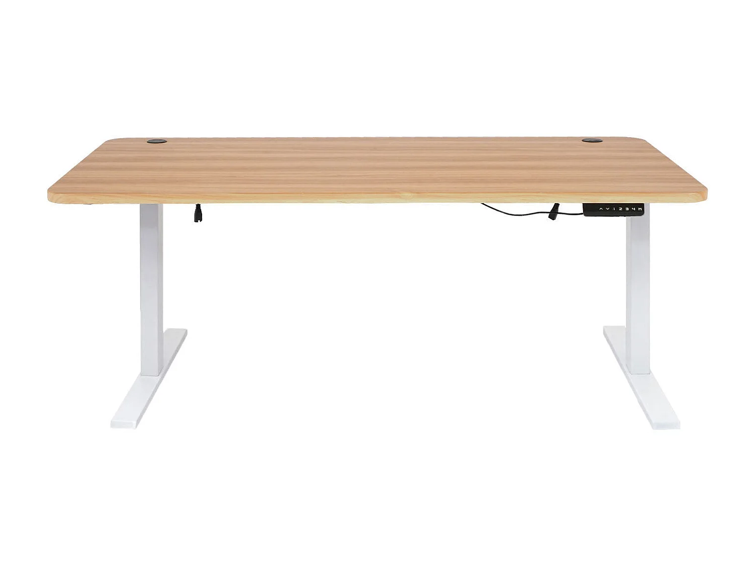 Bureau table d'ordinateur réglable effet bois blanche 108 x 58 x 56 cm 04_0001438