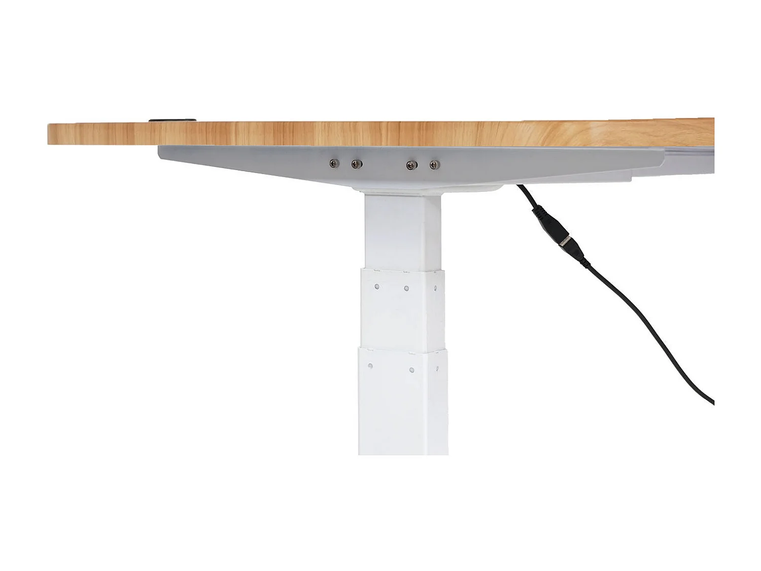 Bureau table d'ordinateur réglable effet bois blanche 108 x 58 x 56 cm 04_0001438