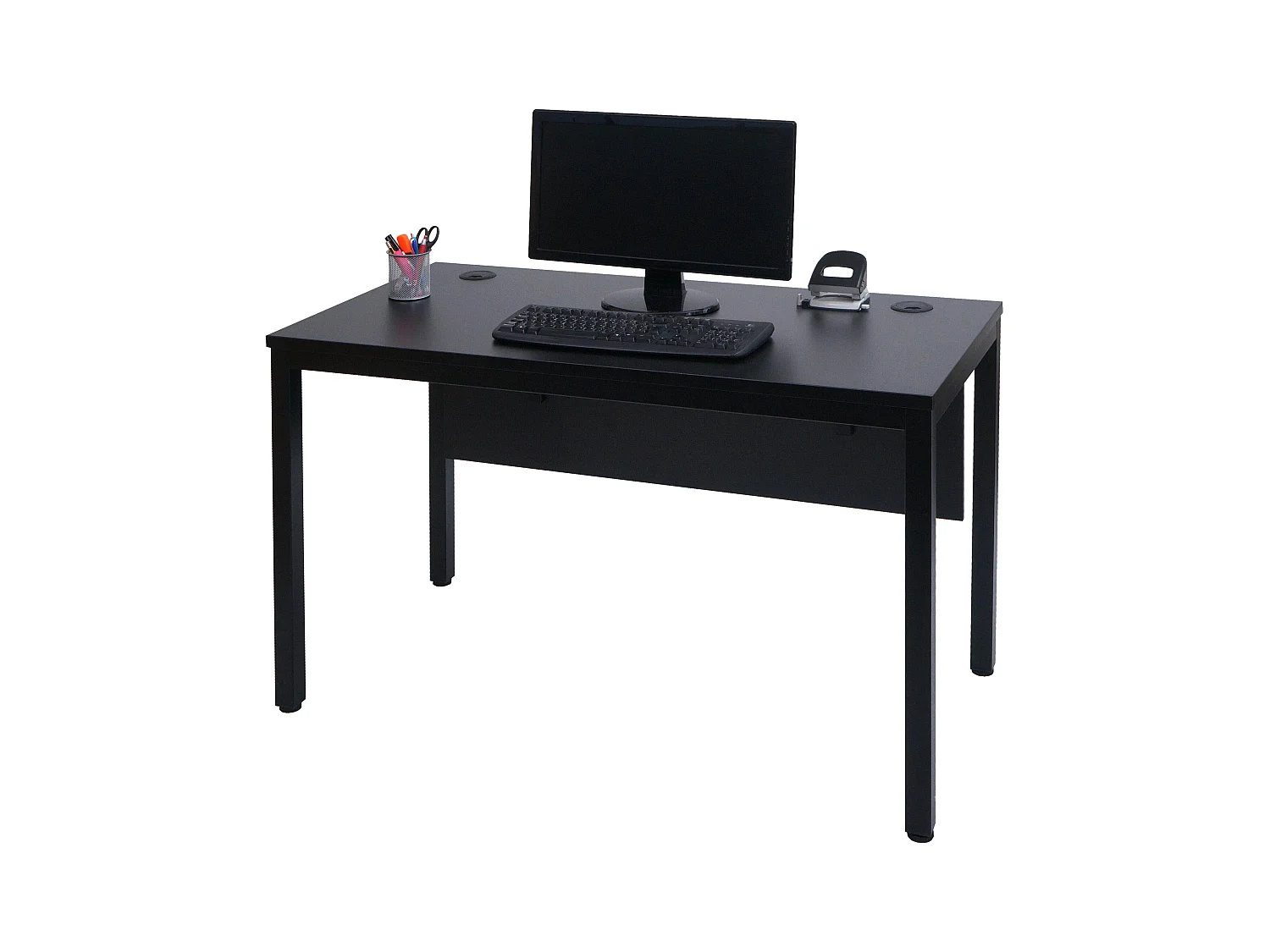 Bureau table d'ordinateur avec effet bois noire 66 x 10 x 129 cm 04_0006051