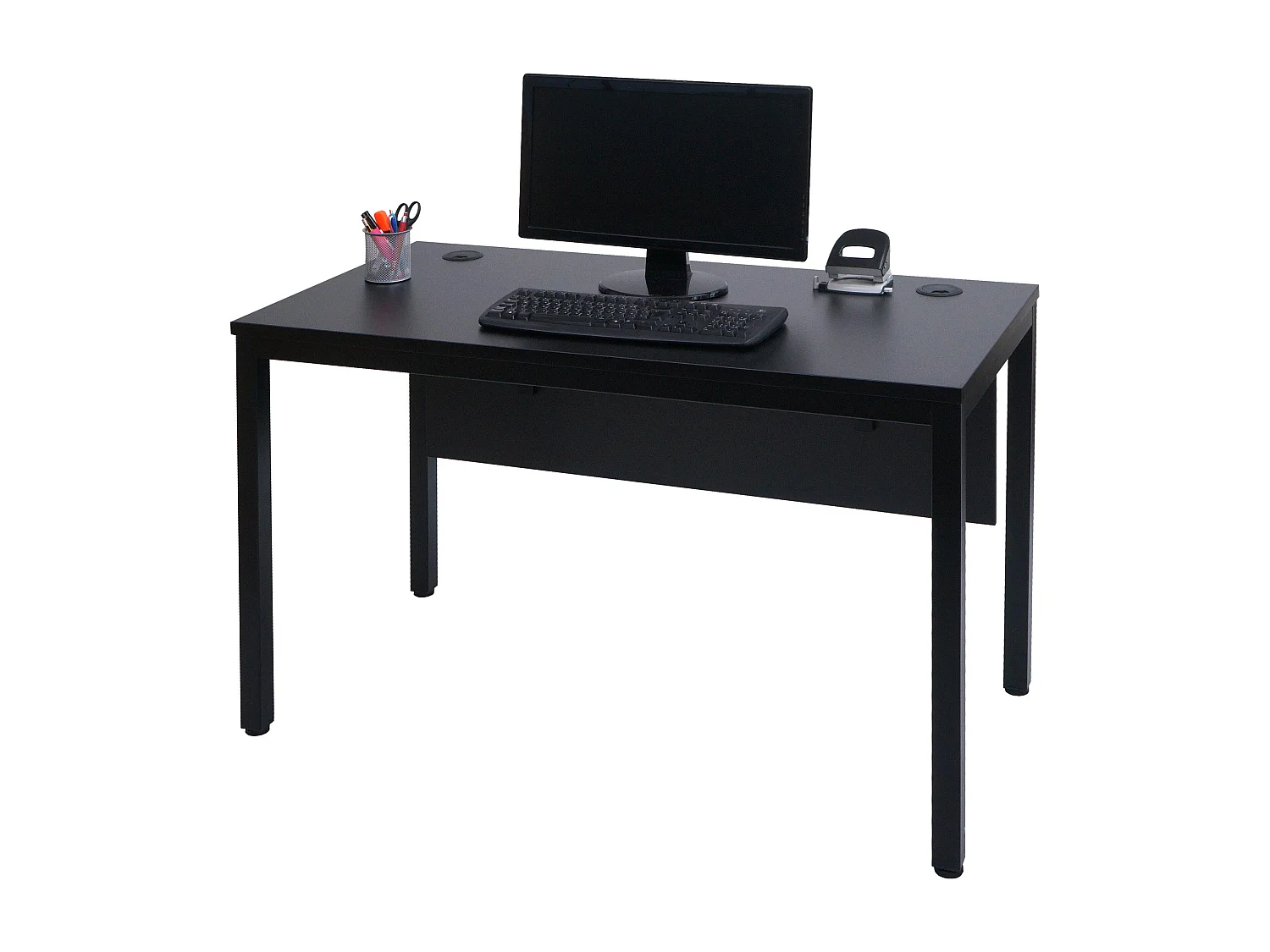Bureau table d'ordinateur avec effet bois noire 66 x 10 x 129 cm 04_0006051