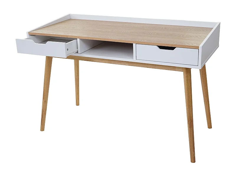 Bureau avec tiroirs de effet bois 120 x 55 x 80 cm 04_0001403