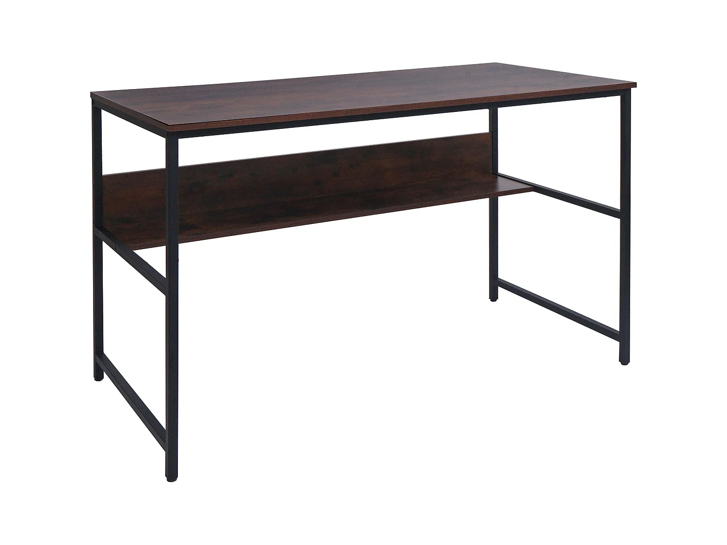 Bureau table d'ordinateur espace métal marron 66 x 14 x 125 cm 04_0006062