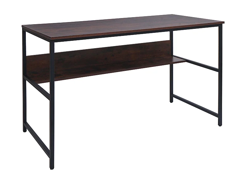 Bureau table d'ordinateur espace métal marron 66 x 14 x 125 cm 04_0006062