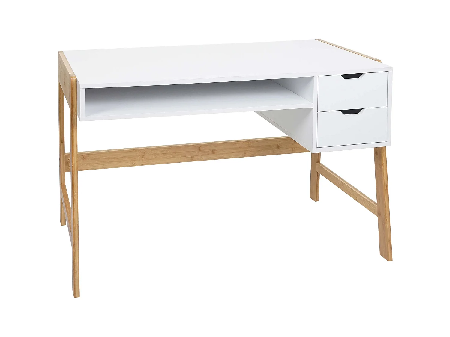 Bureau table d'ordinateur avec effet bois marron 67 x 13 x 123 cm 04_0006058