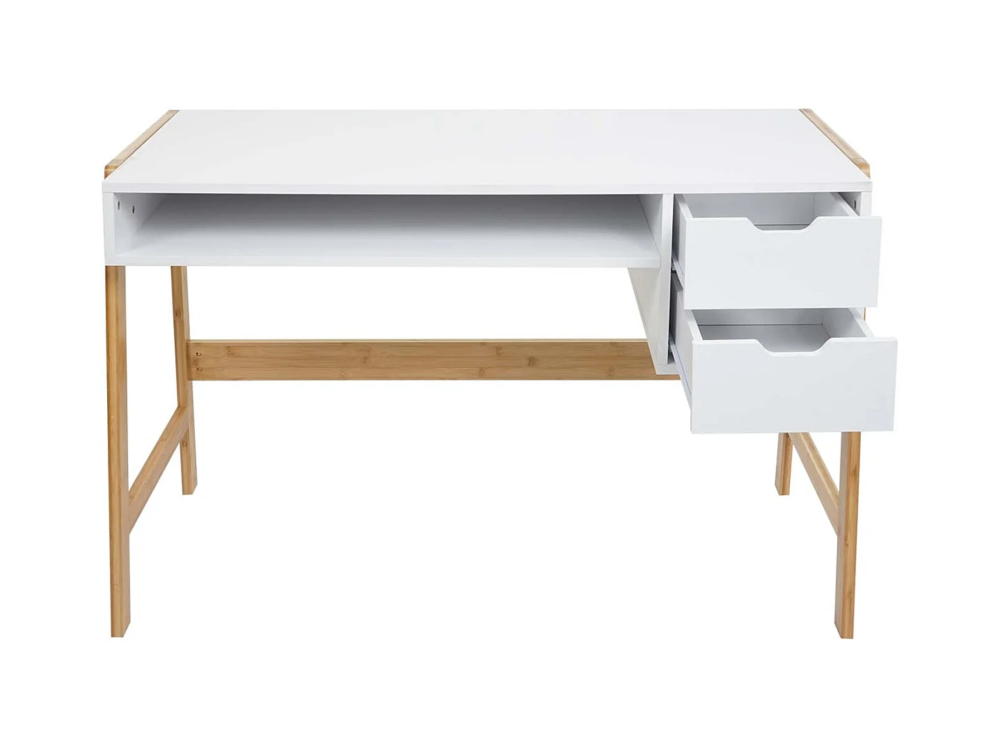 Bureau table d'ordinateur avec effet bois marron 67 x 13 x 123 cm 04_0006058