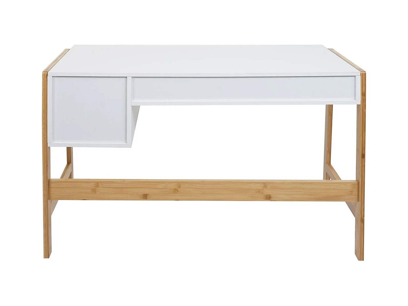 Bureau table d'ordinateur avec effet bois marron 67 x 13 x 123 cm 04_0006058