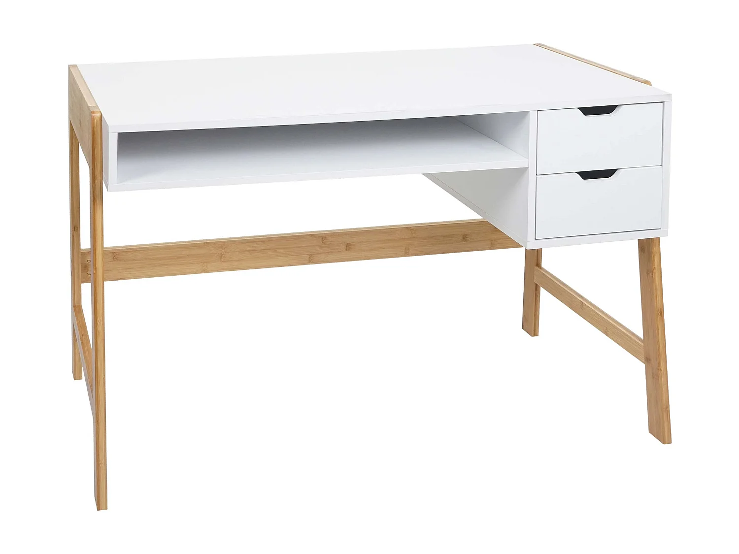 Bureau table d'ordinateur avec effet bois marron 67 x 13 x 123 cm 04_0006058