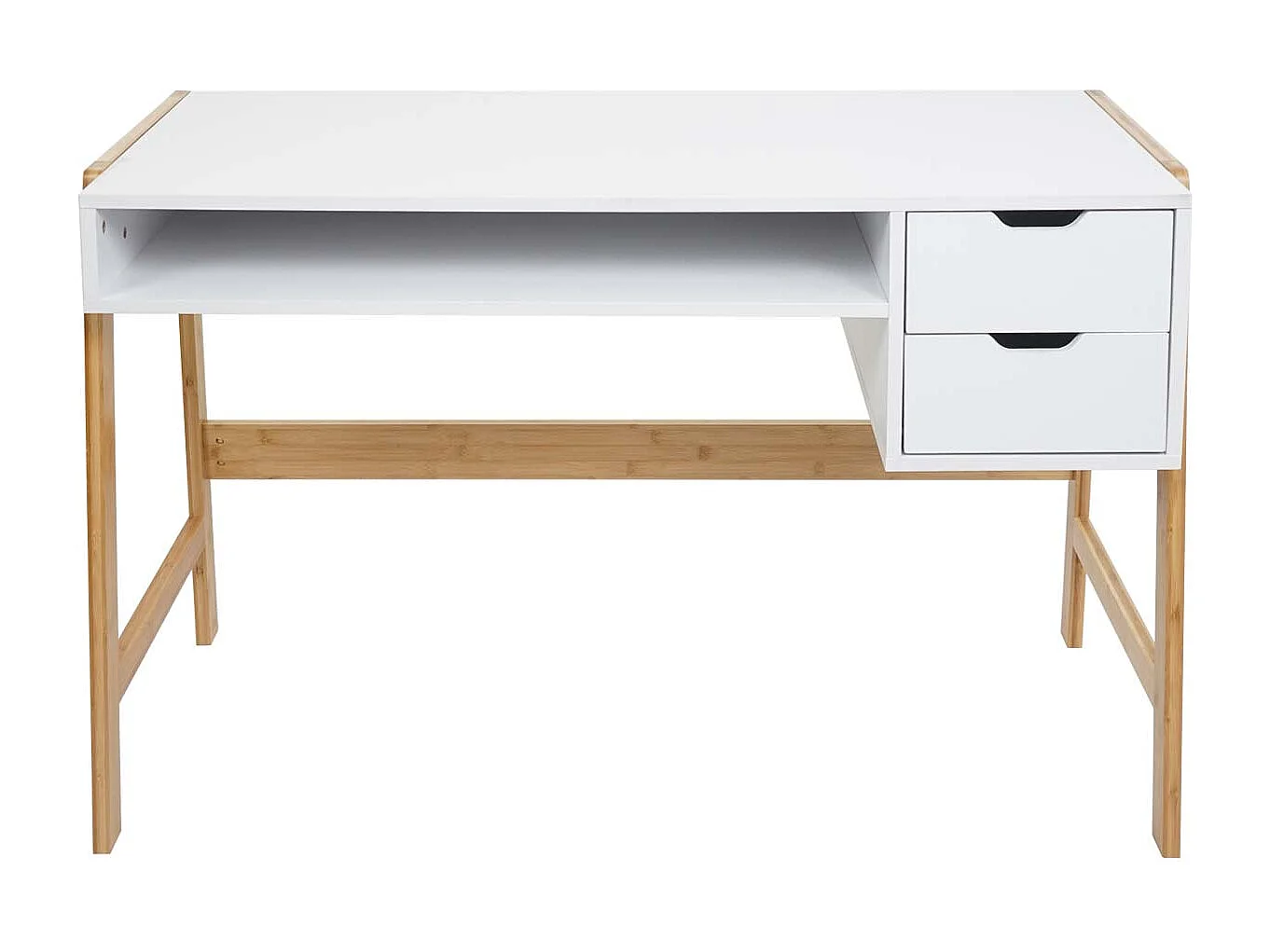 Bureau table d'ordinateur avec effet bois marron 67 x 13 x 123 cm 04_0006058