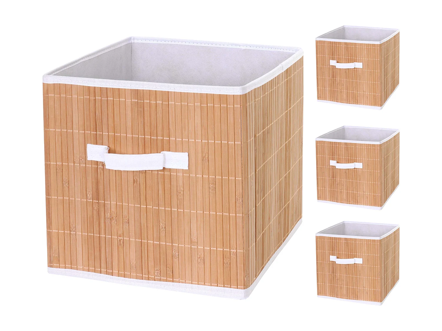 4x paniers de rangement bambou marron 32 x 32 x 32 cm 04_0001348