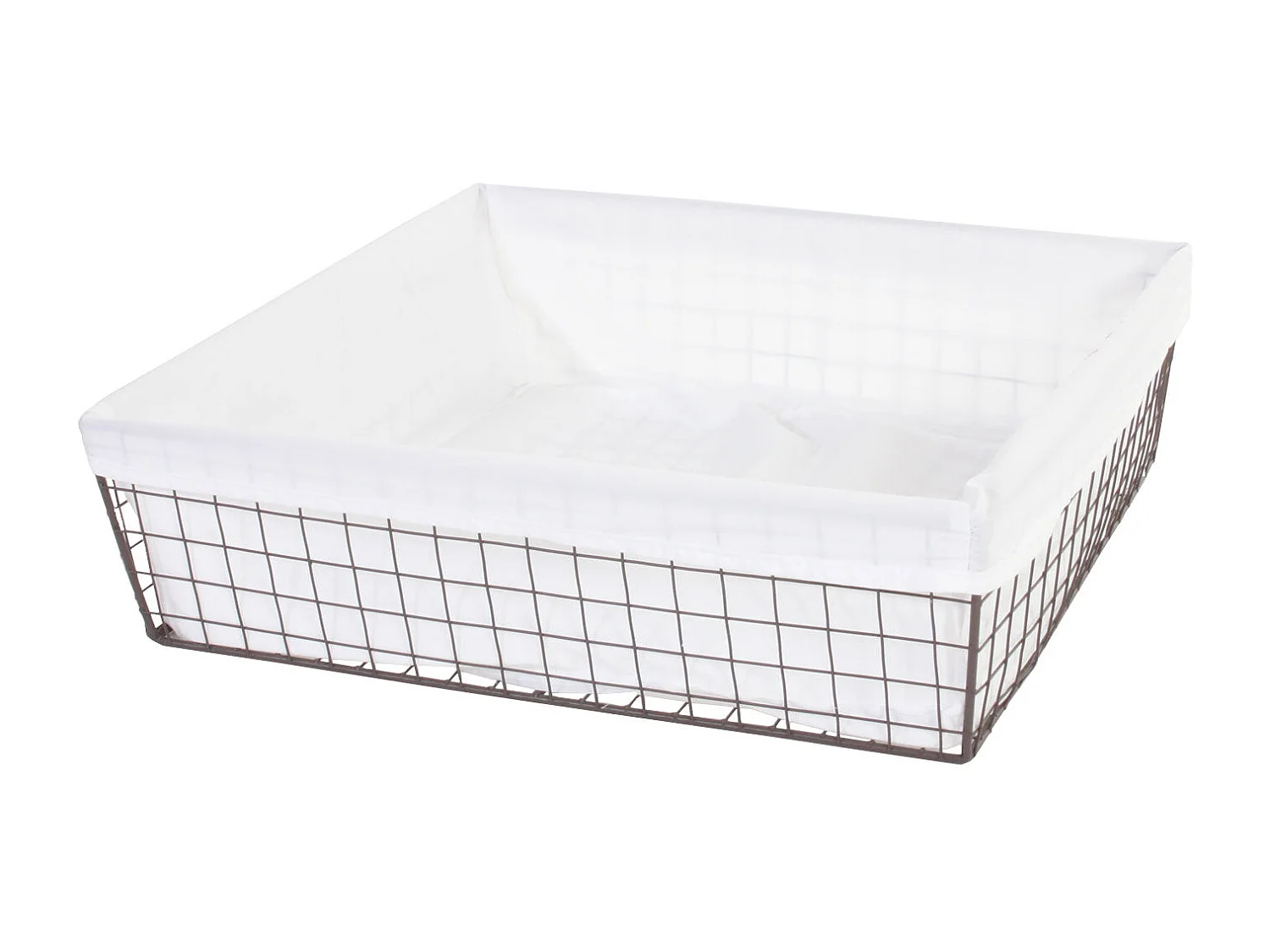 Ensemble de 4 paniers métal argentée 45 x 15 x 16 cm 04_0003013