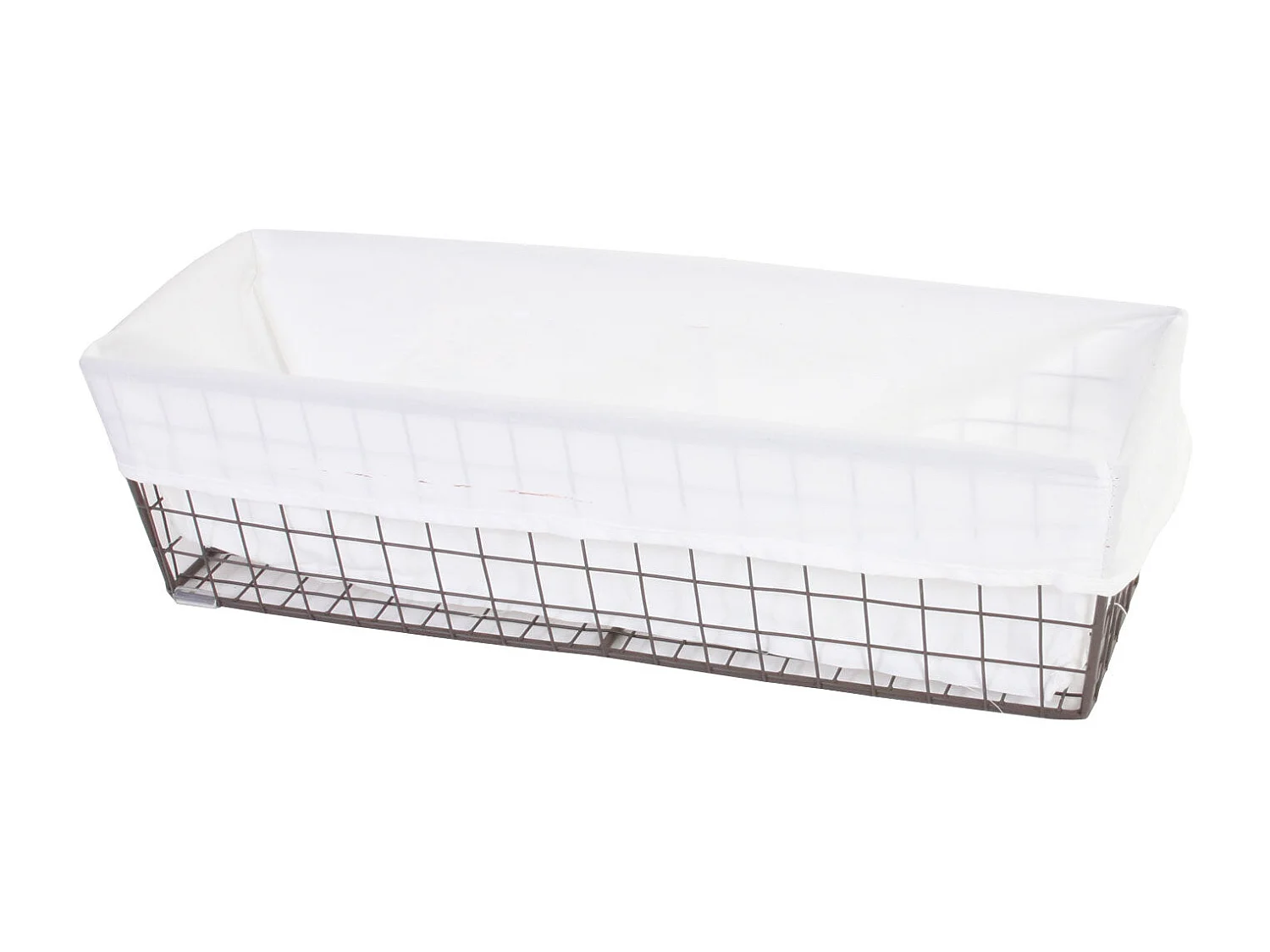 Ensemble de 4 paniers métal argentée 45 x 15 x 16 cm 04_0003013