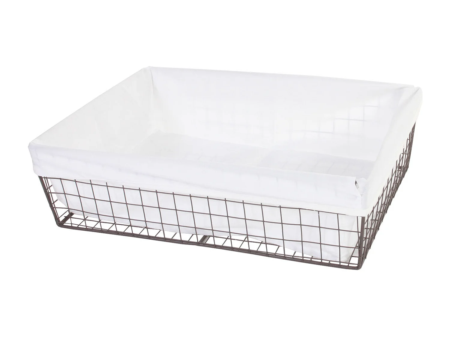 Ensemble de 4 paniers métal argentée 45 x 15 x 16 cm 04_0003013