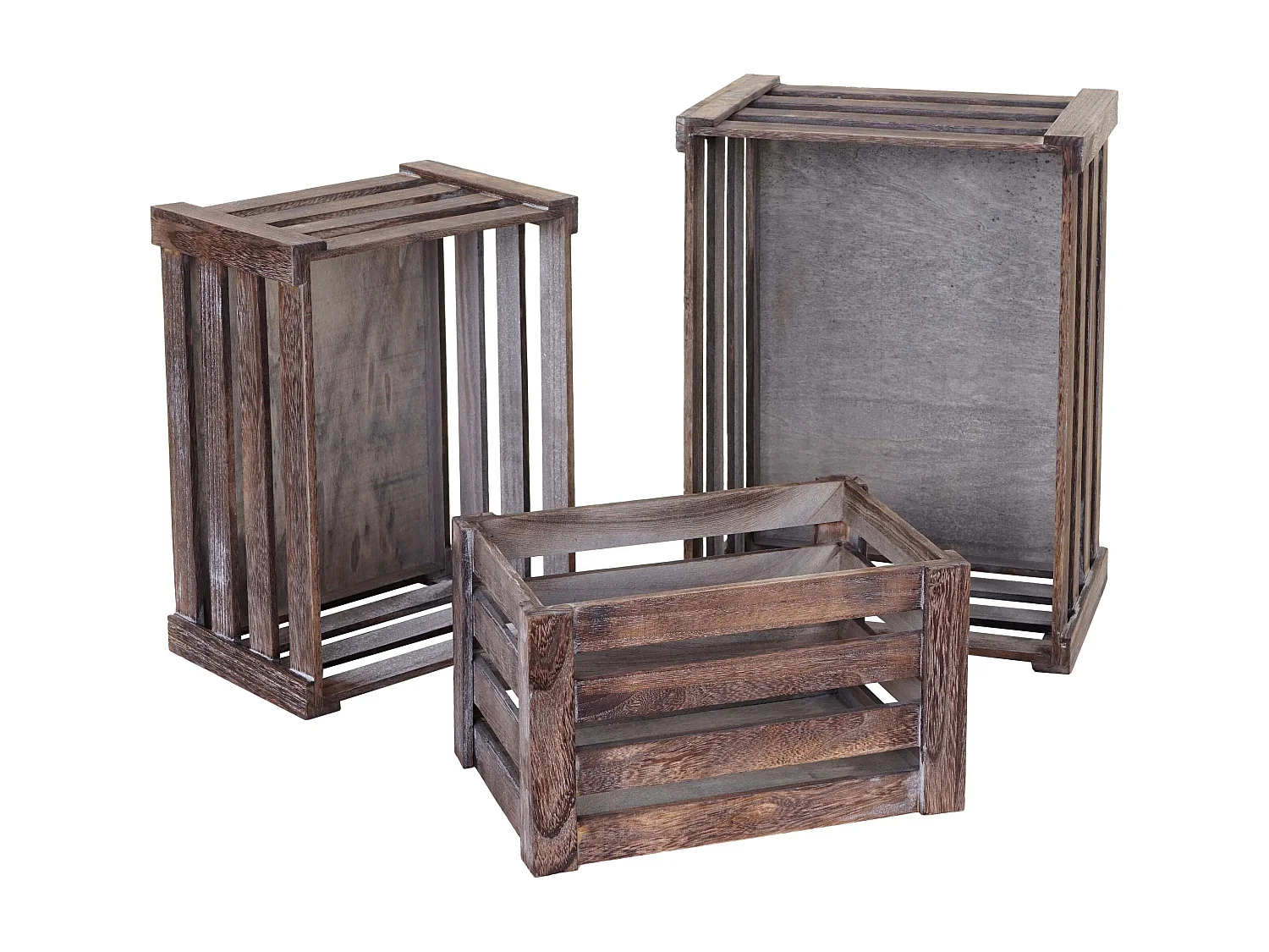 Lot de 3 caisses bois marron 29 x 20 x 17 cm 04_0002980