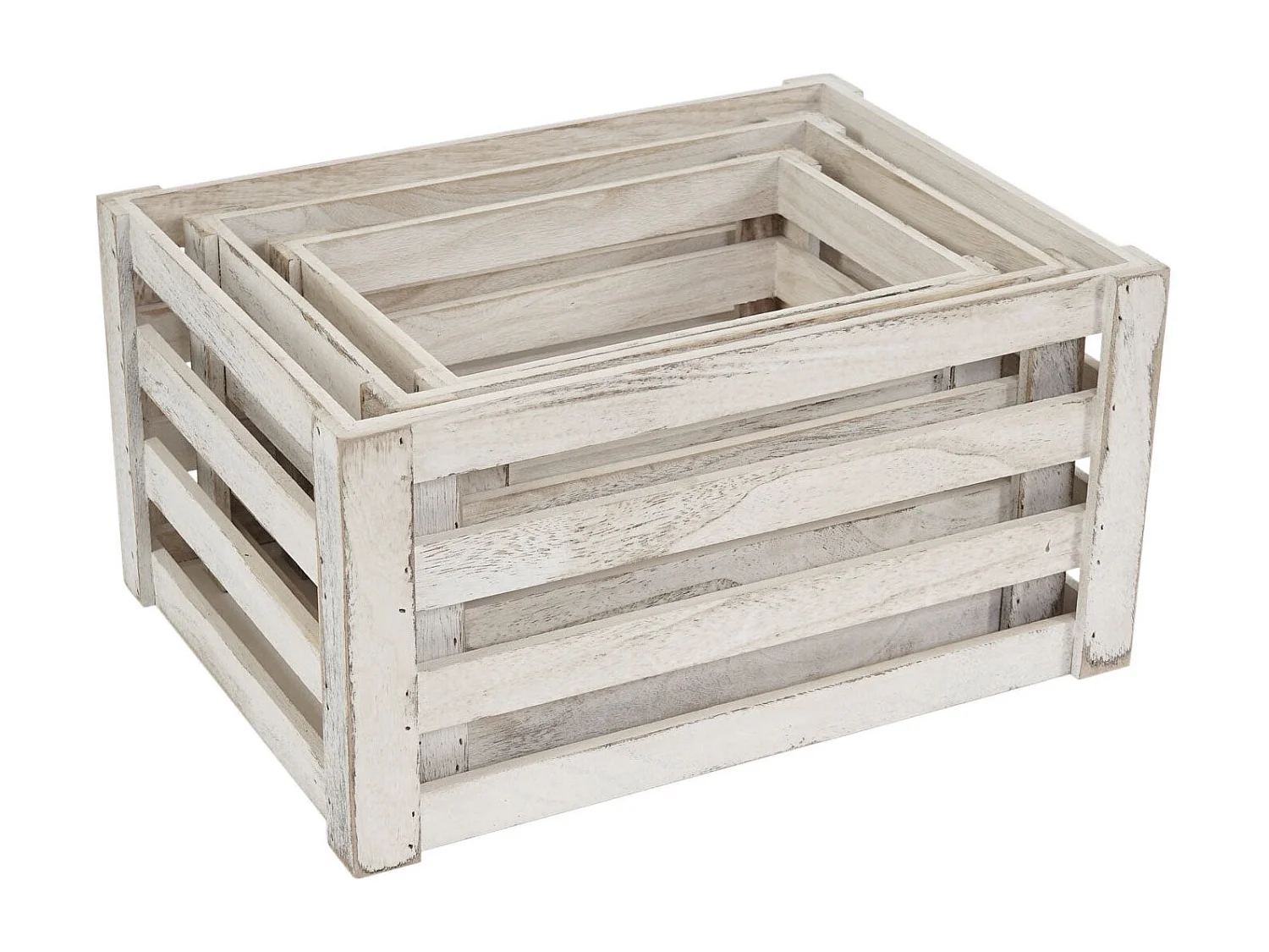 Ensemble de 3 caisses bois blanche 29 x 20 x 17 cm 04_0002982