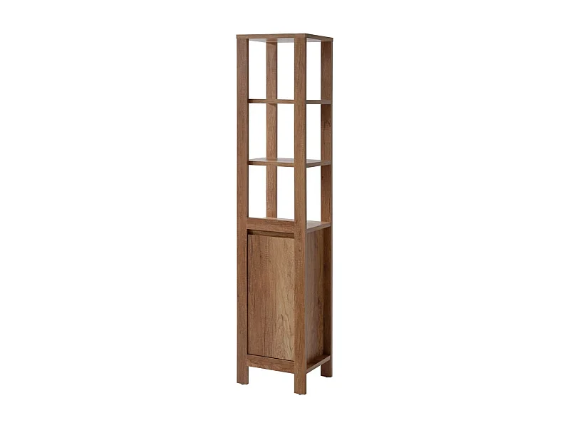 Colonne salle de bain KALUNA 186 cm – Coloris bois de noyer – Style rustique à poser