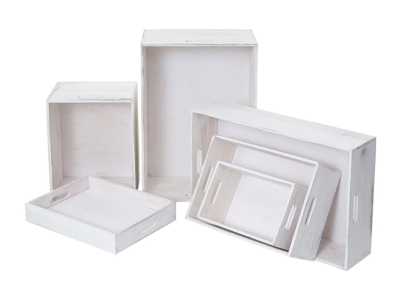 Lot de 6 caisses bois blanche 20 x 15 x 30 cm 04_0003014