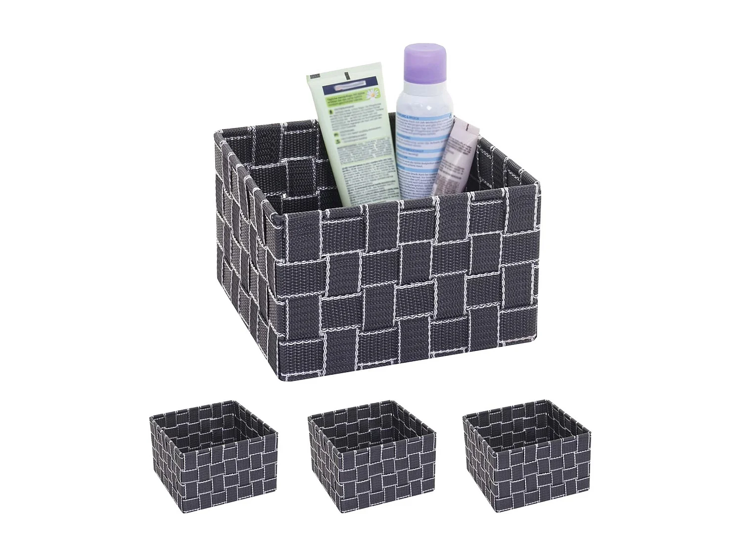 4x paniers de rangement grise 19 x 19 x 12 cm 04_0000606