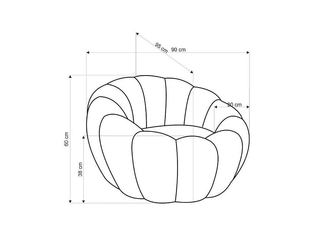 Sillón Alix de concha redonda en tejido amarillo mostaza