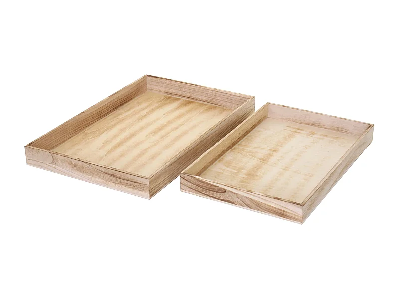 2x plateaux de différentes bois marron 34 x 6 x 50 cm 04_0007289