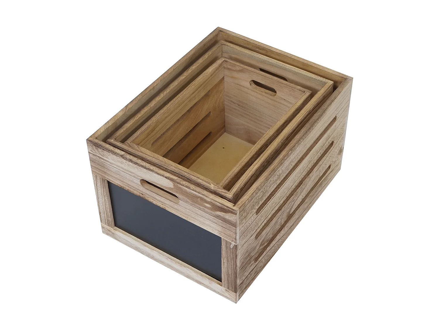 Lot de 3 boîtes marron 20 x 30 x 20 cm 04_0002984