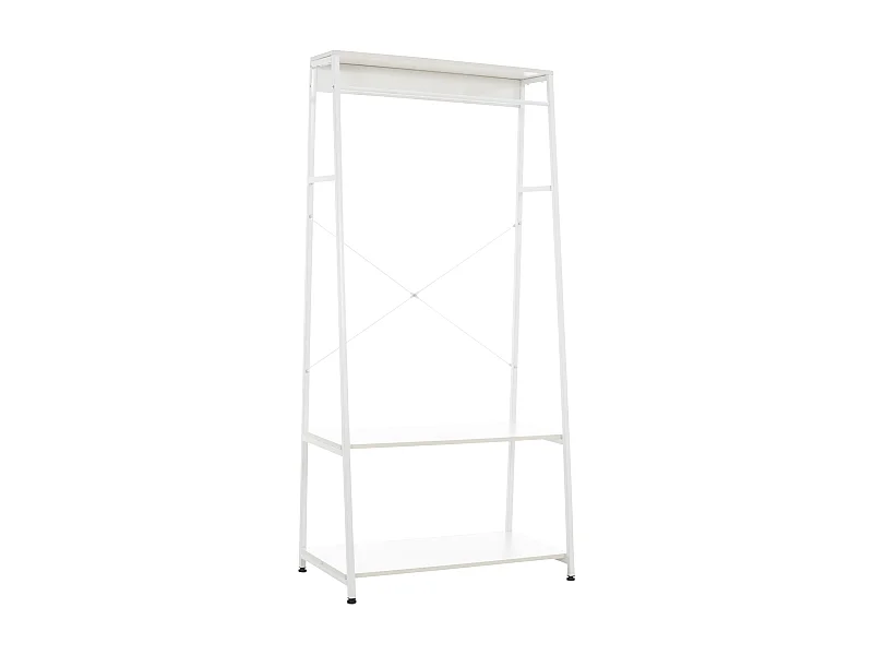Meuble de rangement entrée métal blanche 80 x 44 x 167 cm 10_0003598