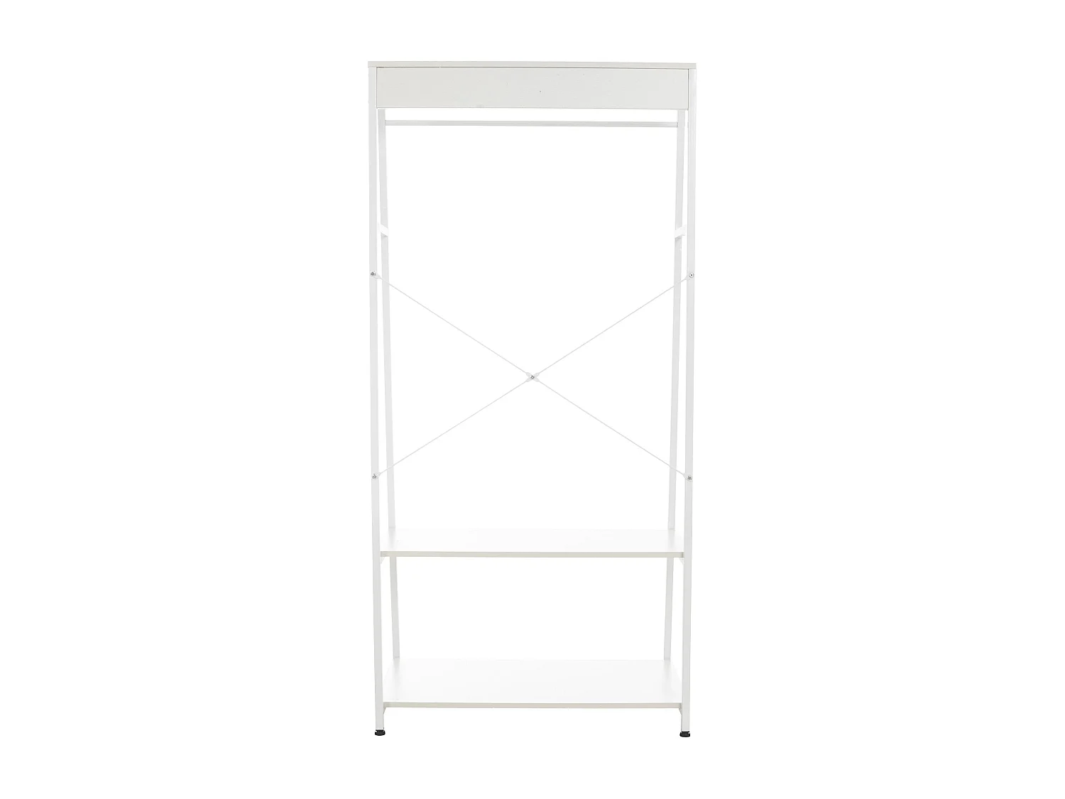 Meuble de rangement entrée métal blanche 80 x 44 x 167 cm 10_0003598