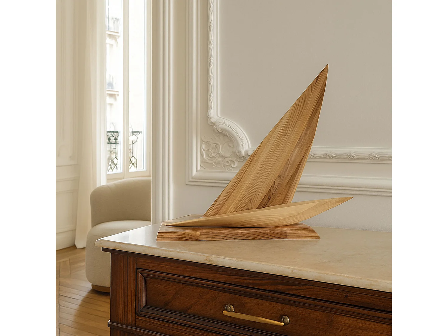 Now's Home - Voilier  64,5x29,5x51 Orme Massif Pen Duick