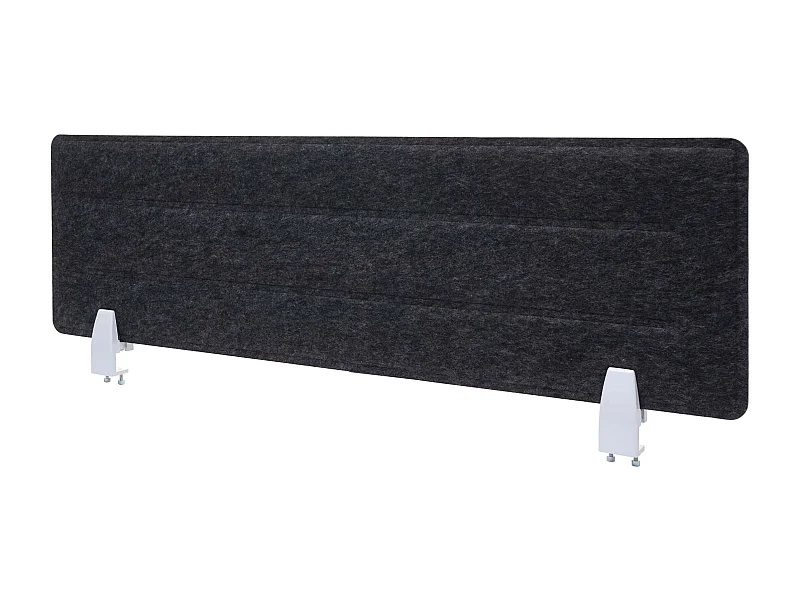 Cloison de bureau panneau tissu noire 100 x 1 x 30 cm 04_0006438