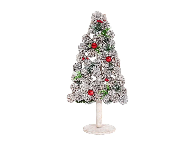 Sapin de noël décoratif bois marron 34 x 17 x 63 cm 04_0008329