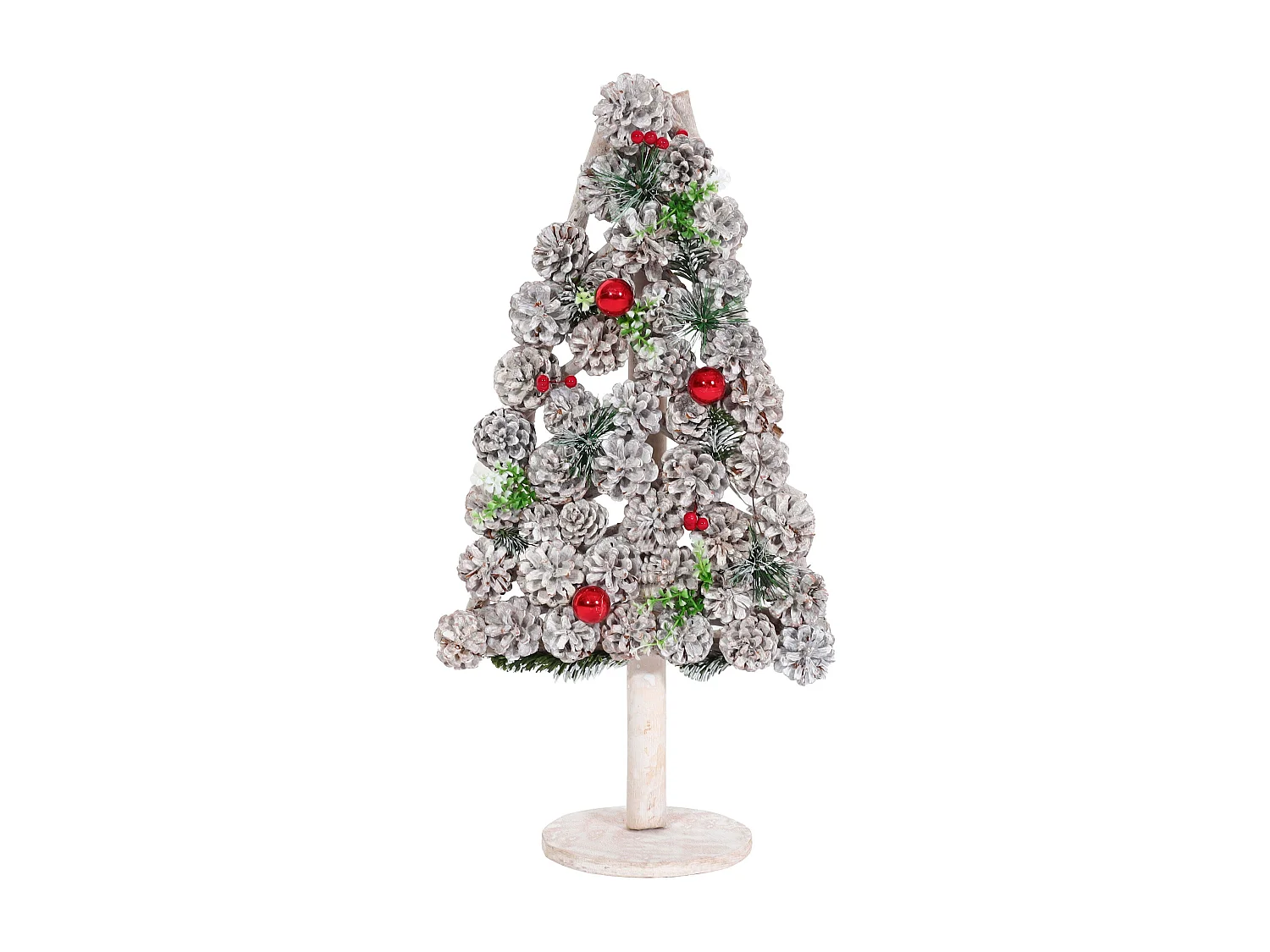 Sapin de noël décoratif bois marron 34 x 17 x 63 cm 04_0008329