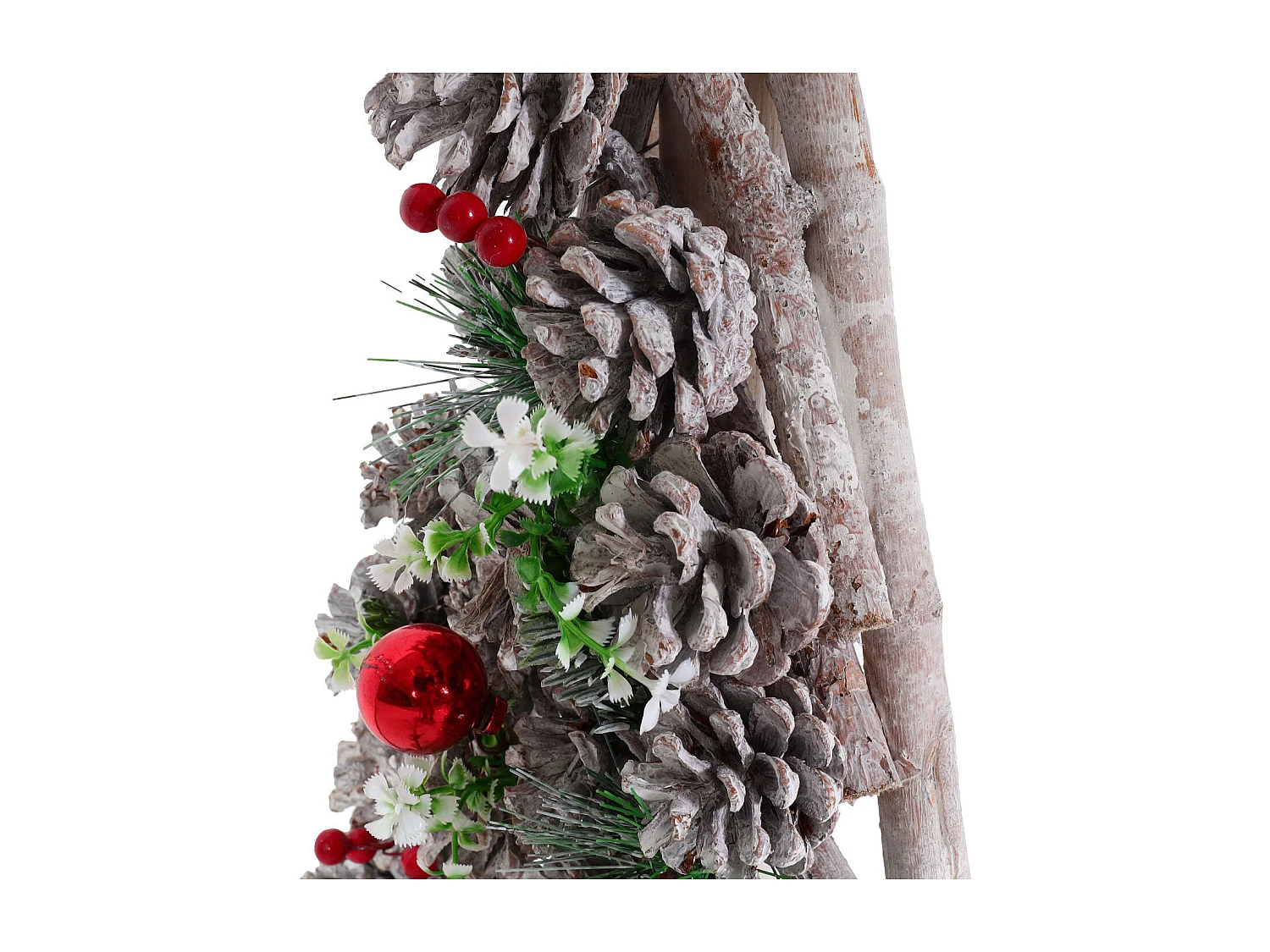 Sapin de noël décoratif bois marron 34 x 17 x 63 cm 04_0008329