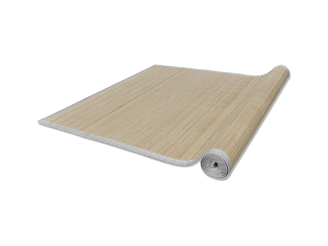 Lot de 4 tapis bambou marron 120 x 180 x 1 cm DEC023997