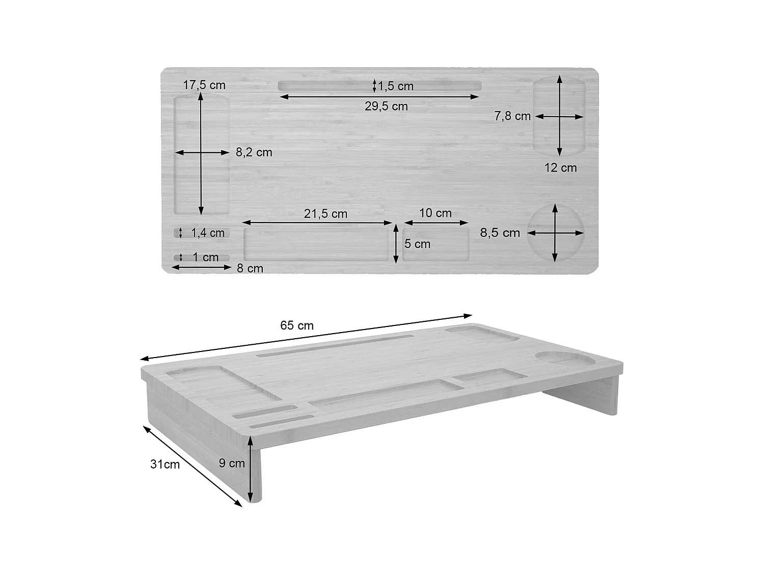 Support de moniteur support bambou marron 65 x 31 x 9 cm 04_0001033