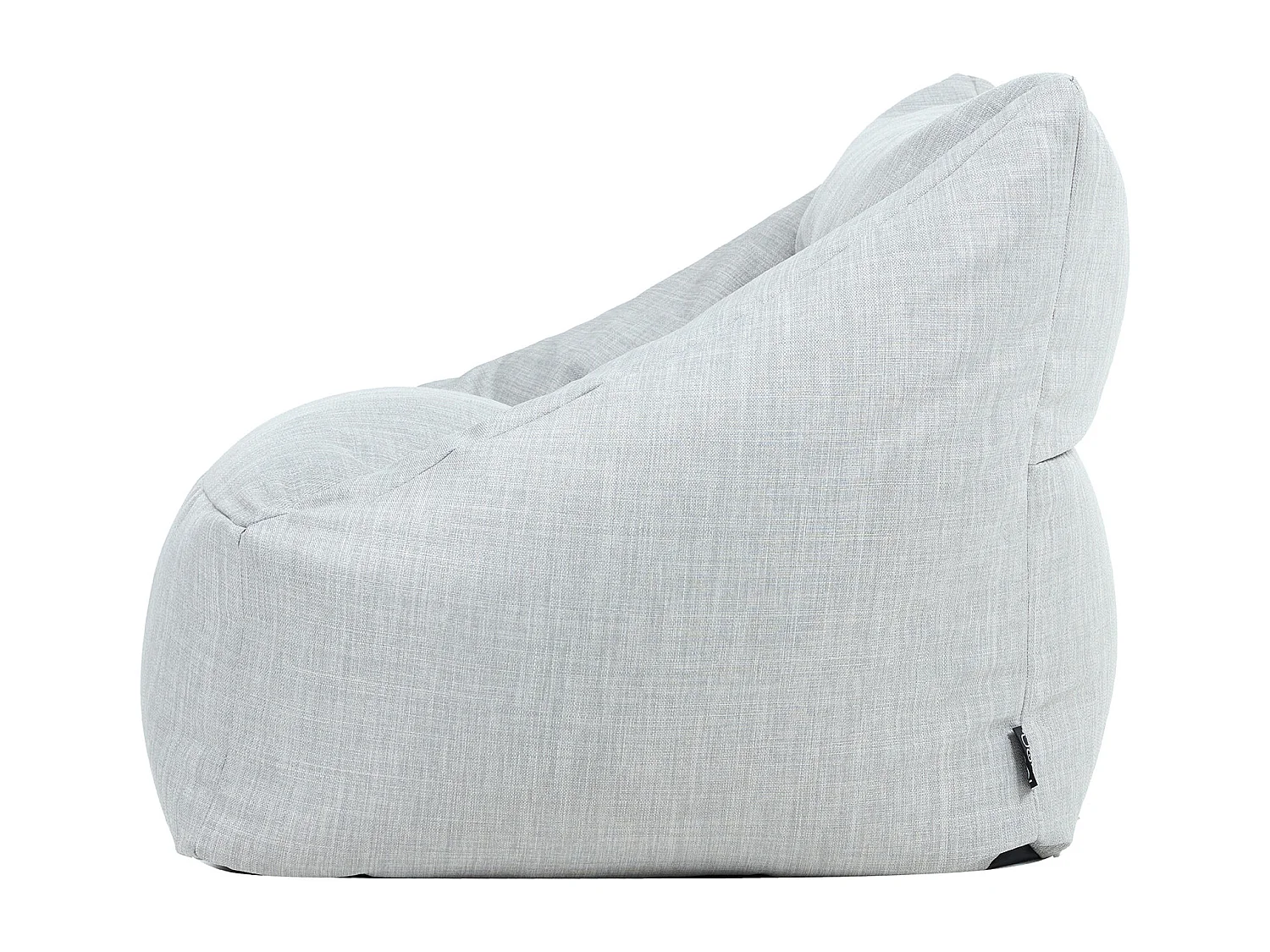 Pouf fauteuil d'intérieur et d'extérieur en tissu tissé gris clair - NATALIA